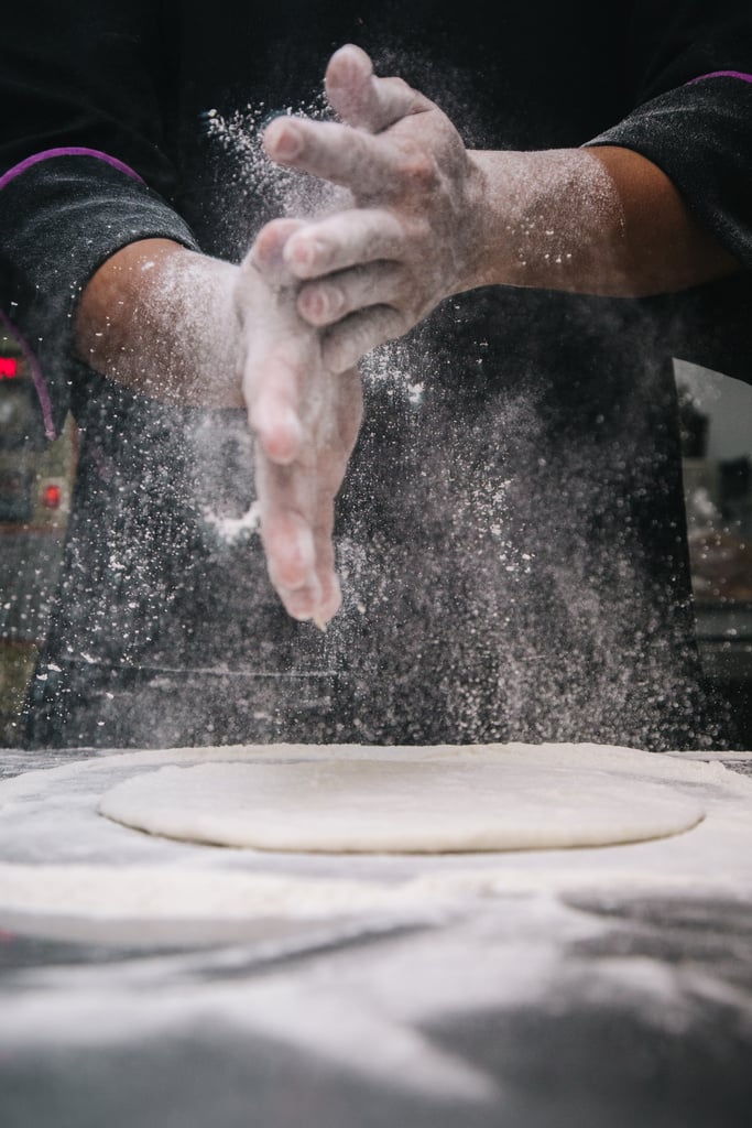 Person Making Dough